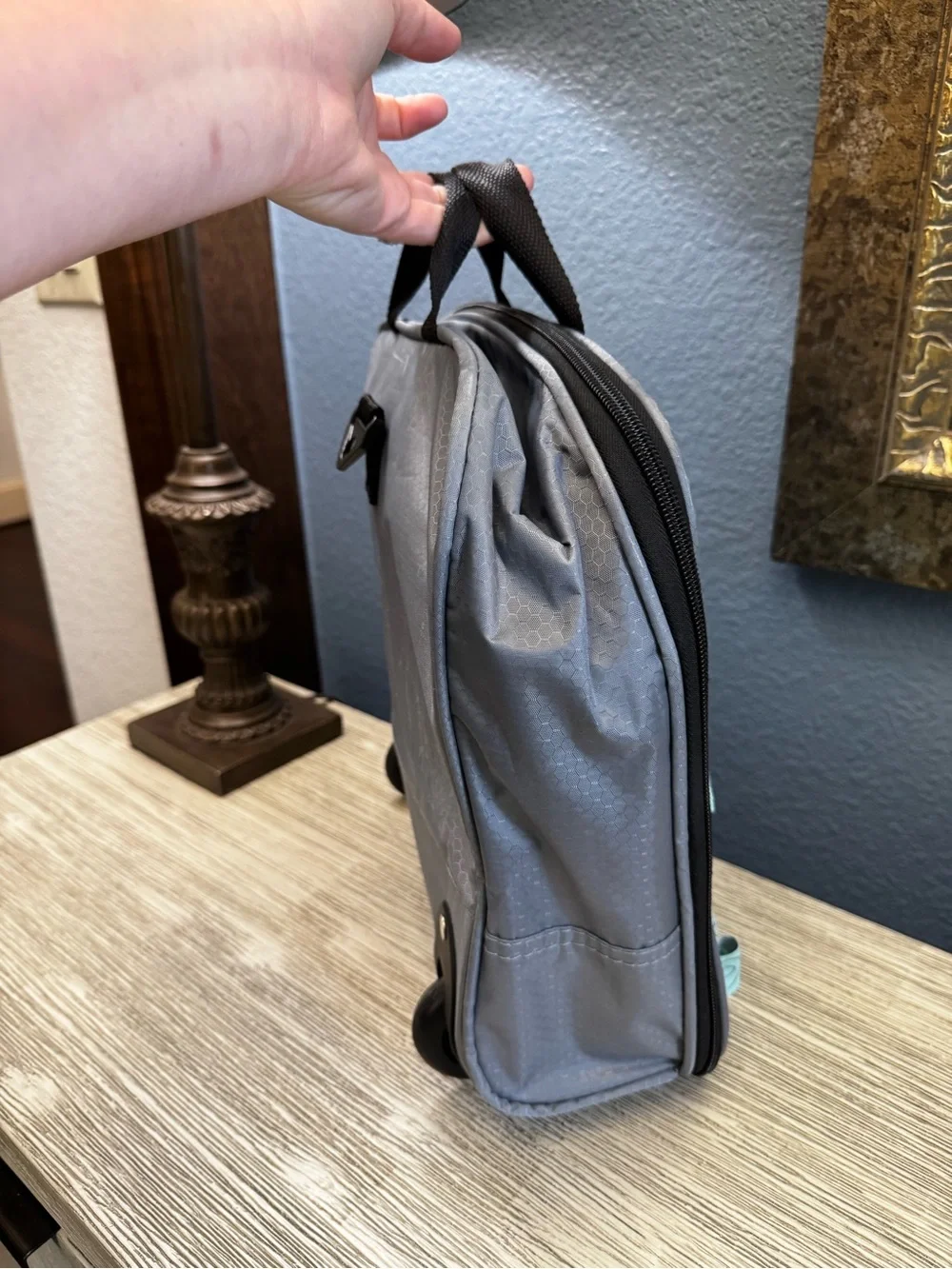 Protege Gray Collapsible Rolling Duffel Bag